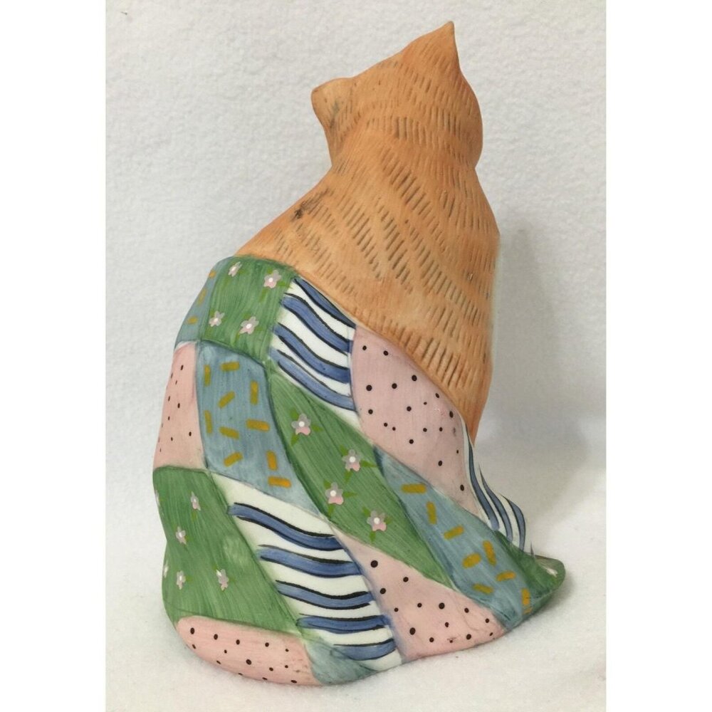 Orange Tabby Cat Porcelain Figurine Mary Lake Thompson 8 1/2" Tall Silvestri - Picture 5 of 7